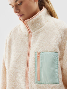 Chaqueta Sherpa Personalizada para Mujer, Tejido Transpirable de Primera Calidad, Chaqueta de Forro Polar Personalizada al por Mayor para Mujer, Ropa Exterior OEM - Product Image 5