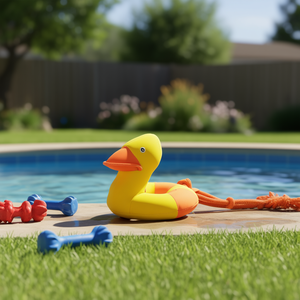 Jouet aquatique pour canard avec corde en tissu 20cm 36cm Jouet pour chien - Product Image 3