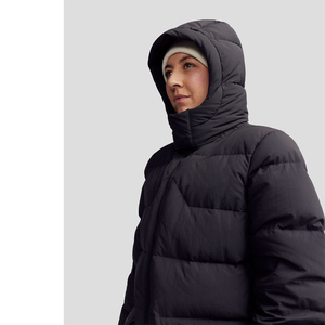 Chaqueta de plumón impermeable y cortavientos para mujer, gruesa, de invierno, con capucha, para exteriores, talla grande, al por mayor, abrigo acolchado cálido - Product Image 5