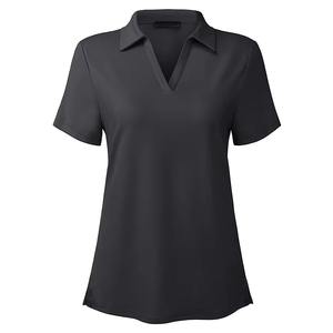 Polo en tissu extensible pour femme Coupe ajustée Polo léger d'été pour femme Polo à col côtelé pour femme - Product Image 1