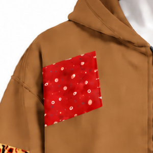 Camel <b>Winter</b> <b>Fleece</b> Tapestry Patchwork Zip-Up Hoodie Oversized Printed Patch Hooded Sweatshirt Customizable Streetwear Jacket - Product Image 6