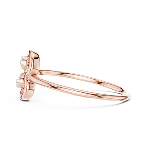 ROYAL HEART Lab Grown Diamond Women's <b>Ring</b> <b>Set</b> in 18KT Rose <b>Gold</b> with Side Stone Brilliant Cut-Engagement/Party/Gift Daily Use - Product Image 2