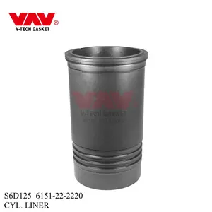 Manufacturer Provide 6D125 Excavator Engine Parts Cylinder Liner 6154-21-2220 For KOMATSU