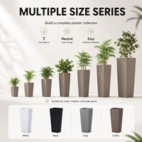 Pots de fleurs peints en gros, grands pots carrés peints, jardinières en plastique pour projets de centres de jardinage et de vente au détail