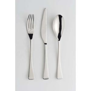 Nuevo juego de cubiertos de plata moderno de acero inoxidable pulido brillante reutilizable y lavable de lujo con juego de cubiertos con mango Rectangular - Product Image 4