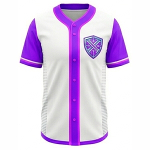 เสื้อเบสบอลแบบยูนิเซ็กซ์ คอวี แขนสั้น ระบายอากาศ แห้งเร็ว ผ้าโพลีเอสเตอร์ 100% ทรงปกติ สำหรับฤดูร้อน แบบซับลิเมชั่น - Product Image 5
