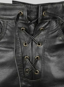 <b>men</b> <b>leather</b> pants straight leg fashion clothing wholesale <b>mens</b> <b>leather</b> <b>trousers</b> relaxed fit <b>leather</b> supplier <b>men</b> <b>leather</b> pants - Product Image 4