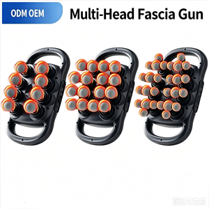 Pistolet de massage multi-têtes à percussion pour tissus profonds, vente en gros d'usine, OEM ODM, récupération musculaire, relaxation corporelle complète AS - Product Image 5