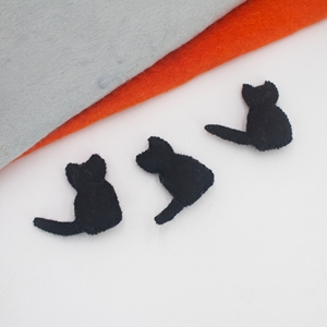 Gato de Fieltro de Lana Cosido al por Mayor con Adorno de Corazón, Decoración Colgante Hecha a Mano, Set de Regalo de Amor - Product Image 5