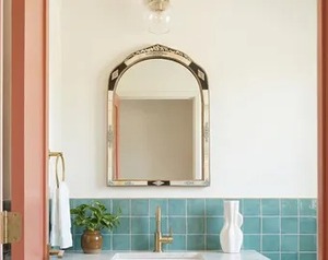 Designer <b>Arch</b> Top Mirror With Detailed Mosaic <b>Frame</b> For Wall Decor Accent Enhances Interiors With A Classic And Artistic Look - Product Image 5