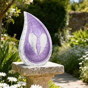 Traditional Aluminum Tear Drop Funeral <b>Keepsake</b> Urn <b>Memorial</b> Ash Container Crafted With Decorative Smooth Finish - Product Image 6