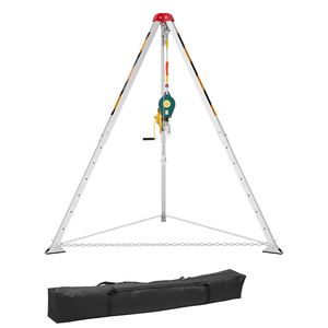 Trípode de Rescate de Alta Resistencia con Cabrestante de 1200 Libras, Patas Ajustables de 4.1 Pies, Cable de 98.5 Pies, Portátil, Protección Contra Caídas en Espacios Confinados - Product Image 1