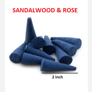 Natural Sandalwood & Rose <b>Cones</b> Wholesale Supply From Best Brand <b>Backflow</b> <b>Incense</b> <b>Cones</b> (Blue) - Product Image 1