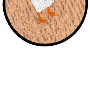 Circular Embroidered Duck <b>Patch</b> With Bread <b>Sew</b>-<b>On</b> Applique Nonwoven Felt Gift Decoration - Product Image 6