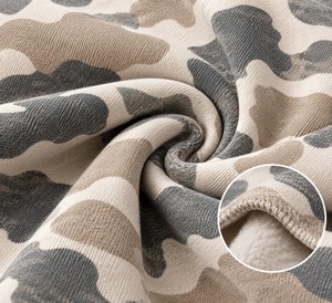 <b>Women's</b> Camouflage Print <b>Quarter</b> <b>Zip</b> Fleece <b>Sweatshirt</b> Knitted Lined Long Sleeve Relaxed Fit Casual - Product Image 4