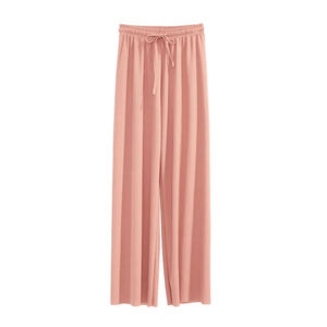 Pantalon évasé sport d'été pour femme, taille élastique, taille haute, couleur unie, respirant, décontracté, teint uni - Product Image 5