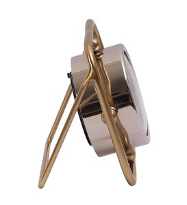Modern Brass Traditional Desk <b>Clock</b> Circular Jumping Movement Hourly Chiming Needle Display <b>Gold</b> Finish Christmas - Product Image 4