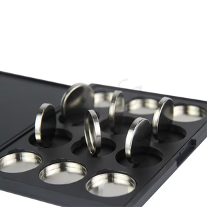 DIY 12 PCS 26mm Boîtes de palette en aluminium magnétiques vides pour cosmétiques, maquillage, fards à paupières - Product Image 4
