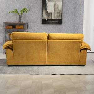 84\" Chenille Deep Seat Recliner Sofa with Memory Foam <b>Small</b> Loveseat and 2 Throw <b>Pillows</b> for Living Room Apartment - Product Image 5