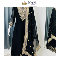 Prix le plus bas, qualité standard, style classique, magnifique costume Anarkali en faux georgette avec travail de broderie, en vente
