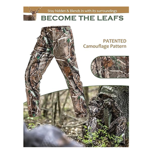 Wholesale Unisex Winter Breathable Waterproof Soft <b>Shell</b> Upland Camo Cargo Hunting Pants - Product Image 4