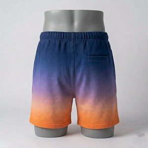 Pantalones cortos de color degradado para hombre, pantalones cortos azules y naranjas con cordón y cintura elástica, pantalones cortos informales de verano para la playa, pantalones cortos deportivos ligeros - Product Image 6