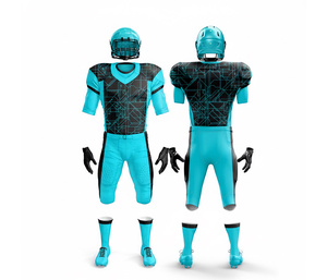 Uniforme de football américain professionnel – Séchage rapide et respirant |   Ensemble de football avec maillot et pantalon |   Polyester respirant - Product Image 4