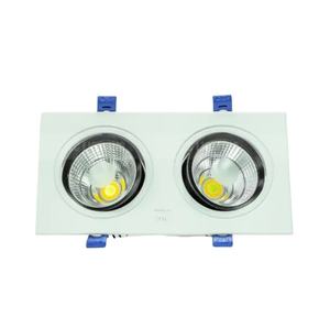 Haute qualité moderne minimaliste 7W double LED COB éclairage de bureau à domicile réglable en aluminium blanc économique Downlight Option - Product Image 2