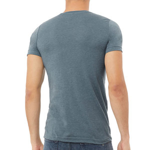 เสื้อยืดคอกลมแขนสั้นผู้ชายผ้าฝ้ายแท้ 100% แบบสั่งทำ OEM สีทูโทน สวมใส่สบาย ระบายอากาศได้ดี แห้งเร็ว ทรงปกติ เหมาะสำหรับออกกำลังกาย - Product Image 5