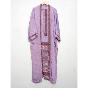 Japanese Style Kimono Indian Silk Kimono Sexy Robe for Women's Long Silk Kimono <b>Shower</b> Robe Vintage Silk Kimono Floral Printed - Product Image 4