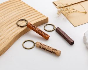 Wooden <b>Name</b> Keychain,Keychain for Men,Custom Key <b>Chain</b>,Boyfriend Keychain,Anniversary Gifts,Bridesmaid Gifts,Bridal Party Gifts - Product Image 1