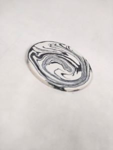 Posavasos de Ágata de Diseño Elegante, Estilo Vintage, Ecológicos, Juego de 6 Piezas, Acabado Pulido y Plateado, Vajilla para Hogar, Restaurante, Hotel - Product Image 4