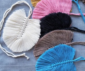 <b>CURTAIN</b> TIEBACK LEAF , Minimalist <b>Macrame</b> <b>Curtain</b> Holder- Holdback, Wraparound, Modern Window Treatment, Cotton <b>Curtain</b> Decor - Product Image 1