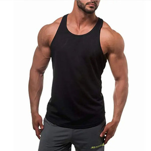 Custom Logo Mens Gym Tank Top Muscle Sleeveless Bodybuilding <b>Stringer</b> <b>Vest</b> Cotton Racerback Fitness Workout Tank Tops Wholesale - Product Image 1
