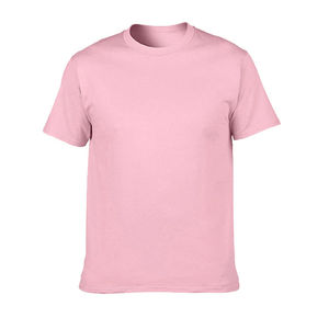 เสื้อยืดคอกลมแขนสั้นผ้าฝ้ายสีชมพูสุดฮิตสำหรับผู้ชาย สวมใส่สบาย ระบายอากาศได้ดี ทรงปกติ สไตล์สตรีทแวร์ พร้อมโลโก้สั่งทำด้านหน้า - Product Image 2