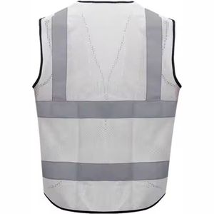 Chaleco de Seguridad Reflectante Personalizable de Alta Visibilidad ANSI Clase 2, Transpirable, de Algodón, con LED Intermitente, Fluorescente, con Bolsillos para Logotipo - Product Image 2