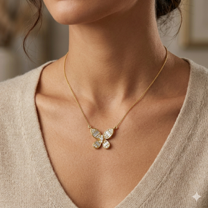 Trendy Custom Butterfly Design Unisex Fashion Jewelry Baguette Cut Moissanite Charms Pendant Necklace 10K Solid Gold Party Gifts - Product Image 2