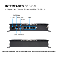 Mini PC industriel Intel J6412 N97 N95 sans ventilateur, faible consommation d'énergie, 4 ports GbE LAN, ordinateur embarqué pour boîtier de calcul en périphérie, passerelle IoT Linux