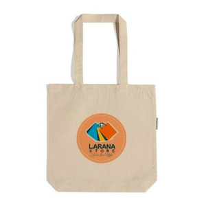 Sac fourre-tout polyvalent en coton 100 % avec soufflet, imprimé sur mesure, réutilisable, avec longues poignées, pour usage promotionnel en gros - Product Image 3