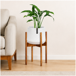 Premium Mid Century Modern Wooden Plant Stand Acacia Wood Indoor Flower <b>Pot</b> <b>Holder</b> for Living Room & Office Decor - Product Image 3