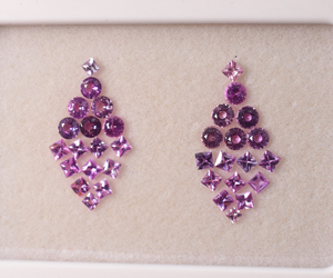 Ensemble de boucles d'oreilles en saphir rose naturel, formes et tailles variées, non chauffé et non traité, pierres précieuses en vrac pour la création de bijoux - Product Image 1