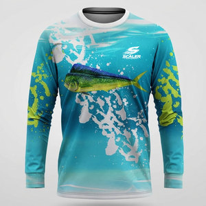 Camisa de Pesca para Hombre, de Secado Rápido, Tejido Transpirable, Manga Larga, Protección UPF 50, Diseño Estampado, Personalizable al por Mayor - Product Image 1