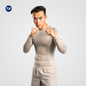 Custom Brand Unisex Adult Rashguard UV Protection Gym Ergonomic Design Anti-Microbial 220g Heat-Transfer Printed - Product Image 3