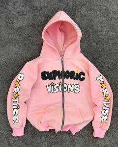 Sudaderas con Capucha Personalizadas con Estampado de Burbujas y Logotipo, Venta al por Mayor, Múltiples Colores Disponibles, Estilo Urbano Punk, Unisex - Product Image 1