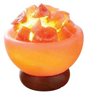 Lámpara de Sal Rosa Ecológica Hecha a Mano con Forma de Cuenco, Material Orgánico, para Navidad y Año Nuevo, Feng Shui, Mejora el Flujo Sanguíneo, Reduce [la presión arterial/tensión arterial] - Product Image 5