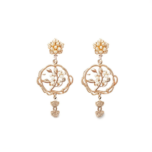 Fine Floral Dangle Earrings - Product Image 2