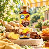 Vinut Trust Shot de gingembre 50 ml avec miel et cannelle, boisson stimulante de l'immunité pour adultes en bouteille en verre
