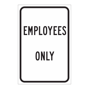Panneau de signalisation Brady durable pour zones interdites intérieures/extérieures - Seul les employés - Panneau de signalisation routière - Product Image 3
