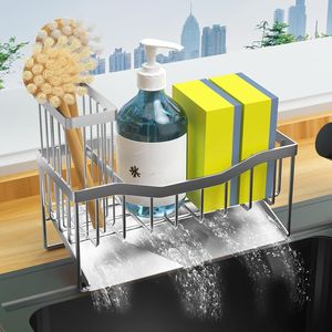 Organizzatore per Lavello in Acciaio Inox con Drenaggio Automatico, Porta Spugne e Spazzole Antiruggine per Pratico Stoccaggio in Cucina - Product Image 3