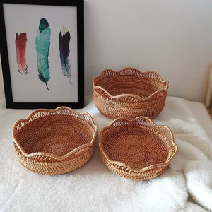 Panier en rotin robuste et léger, idéal pour le rangement multi-usages, paniers en rotin naturel faits à la main pour la décoration intérieure et l'usage quotidien - Product Image 3